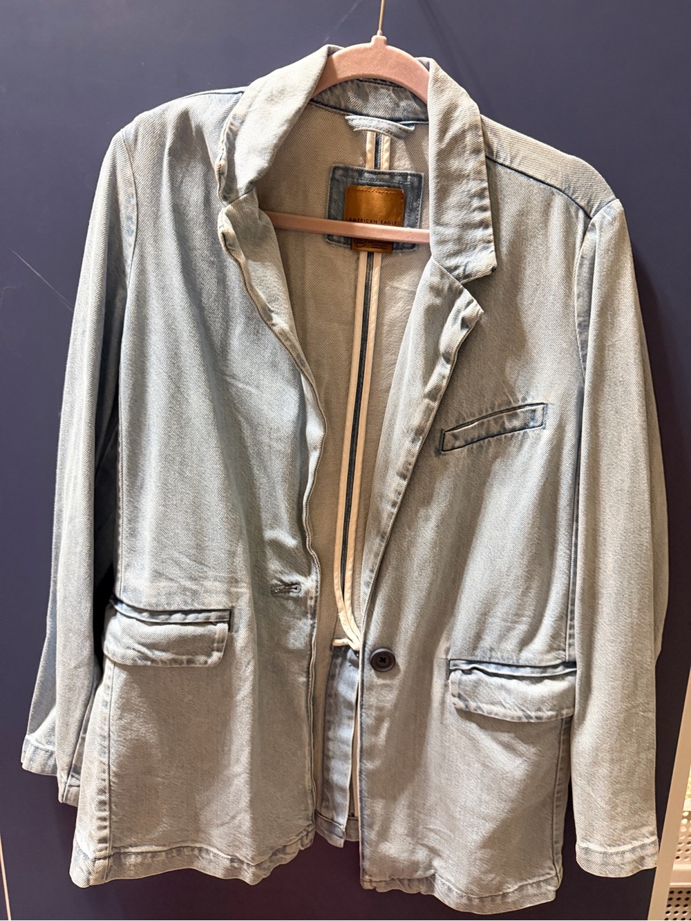 Light weight blue denim jacket American Eagle women size s